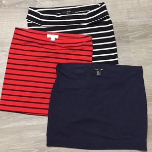EUC Forever 21 & H&M fitted mini skirts